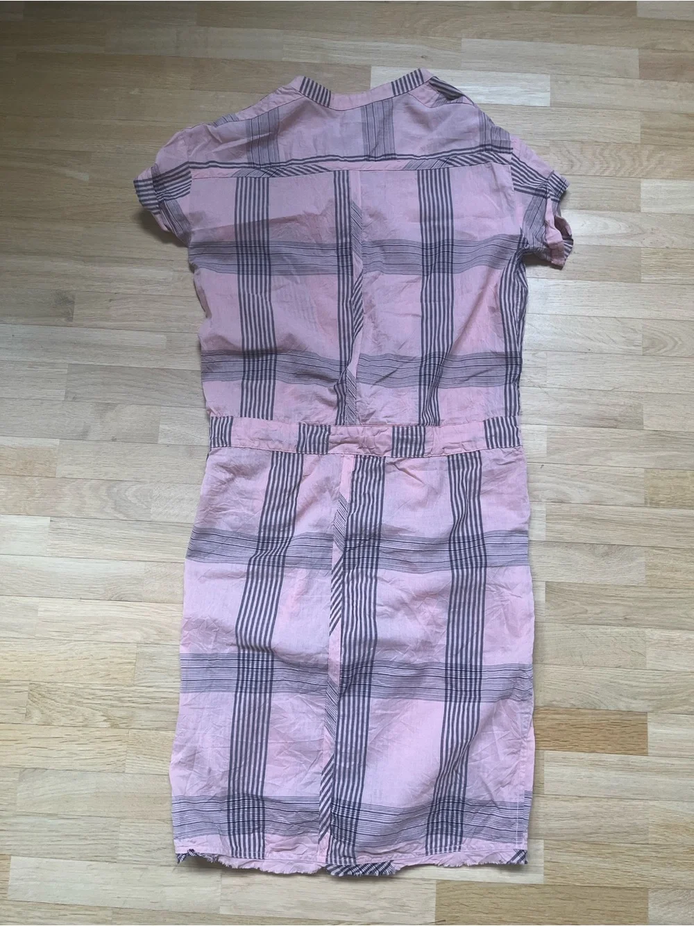 Humanoid Cotton Plaid Tie-Waist Dress